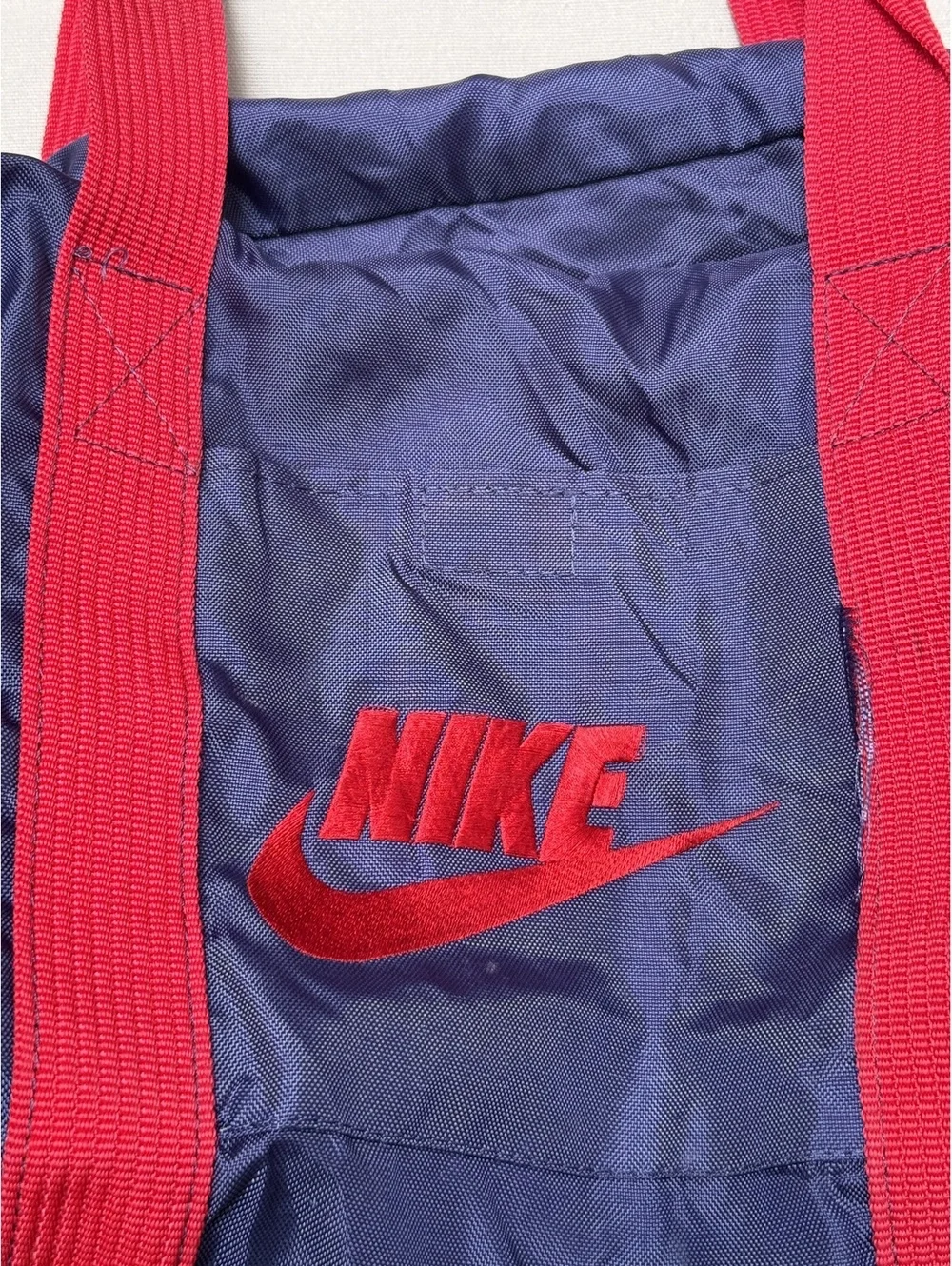 Vintage 80s NikeDuffle Bag Duel Handles / Shoulder Red Blue